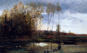  impressionistische Kunst - R Barbizon impressionistische Landschaft Charles Francois Daubigny